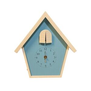 Pottery Barn Kids Blue Cuckoo Birdhouse Clock Playroom Nursery